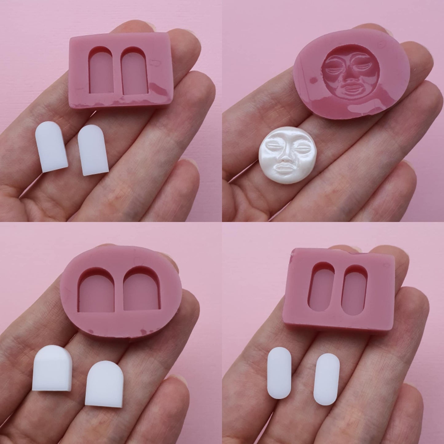 Silicone stud earrings mold Jewelry Resin mould for resin and epoxy