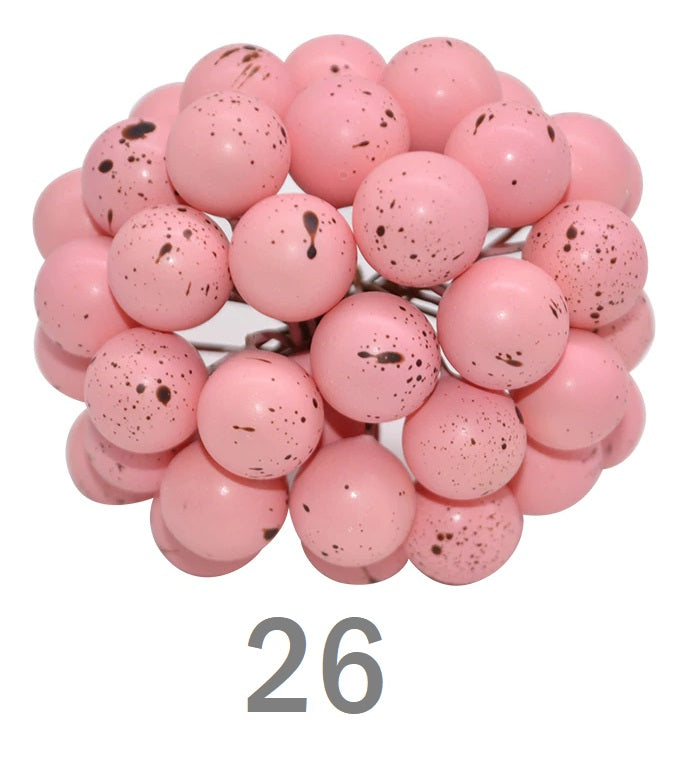 BERRIES STAMEN METALLIC, GLOSSY, GLITTER, MATTE POLKA 50 PCS 12 MM - Luxy Kraft