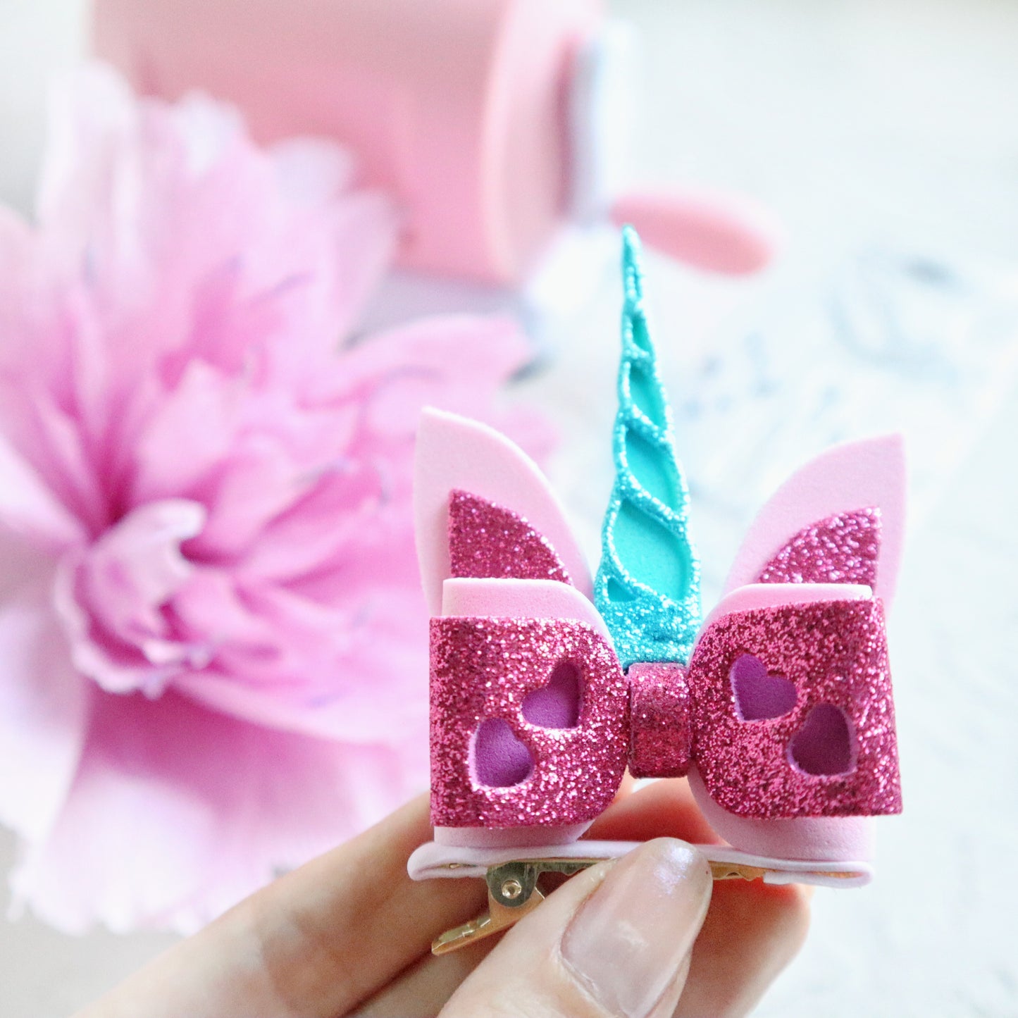 UNICORN HEART BOW CUTTING DIES 6 PCS SET - Luxy Kraft