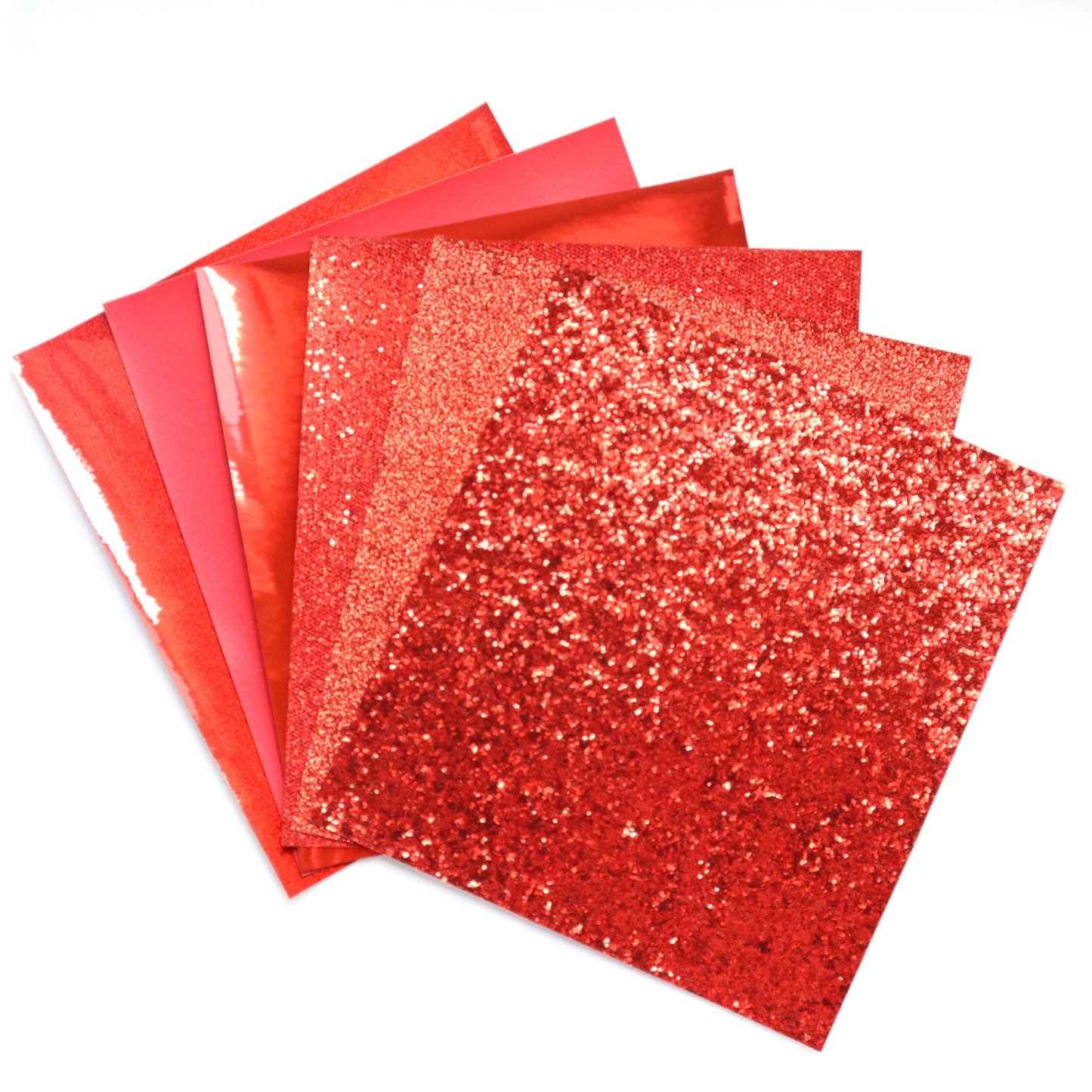 RED COLORS SYNTHETIC LEATHER FAUX LEATHER FABRIC 20X22 CM 6 PCS SET - Luxy Kraft