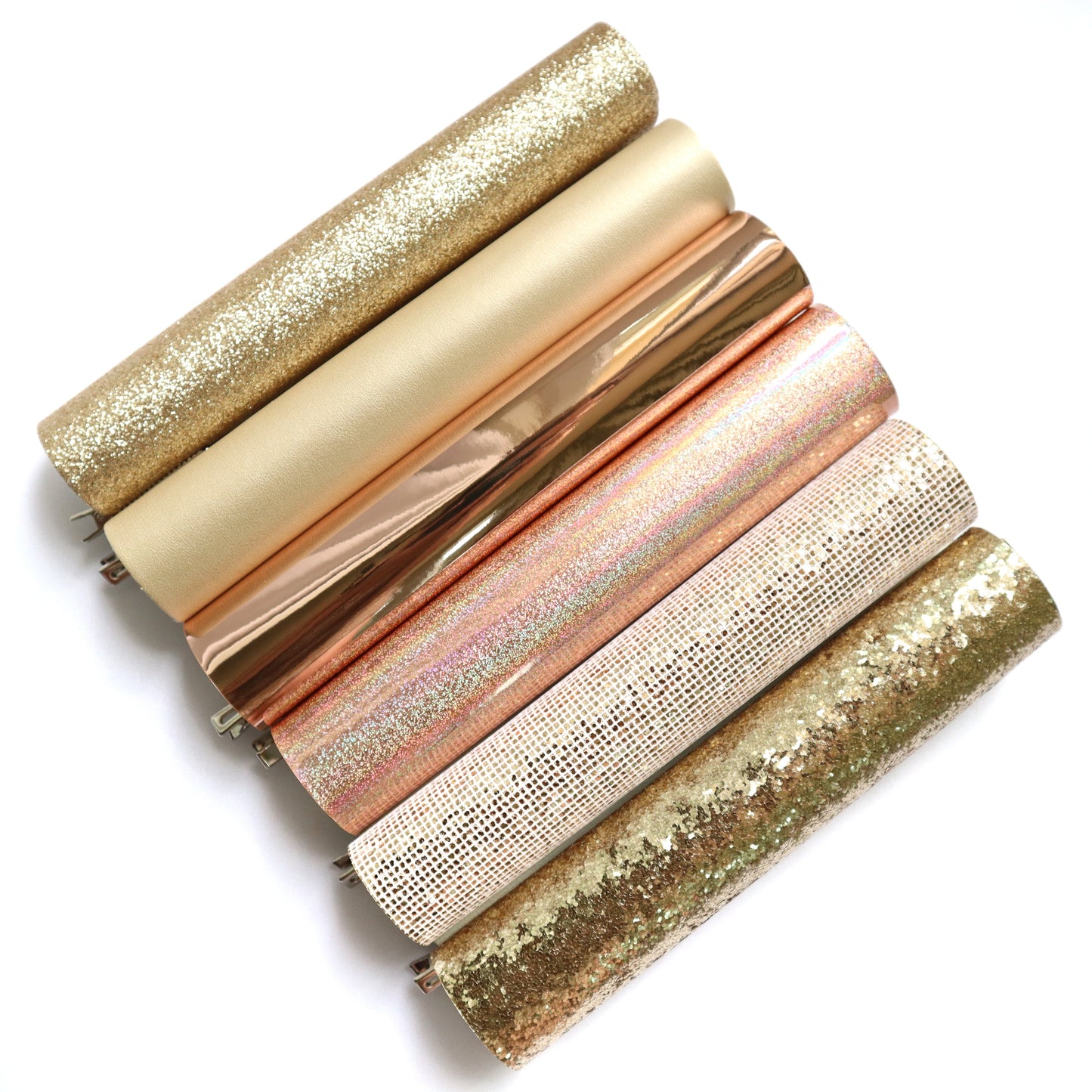 GOLD COLORS SYNTHETIC LEATHER FAUX LEATHER FABRIC 20X22 CM 6 PCS SET - Luxy Kraft