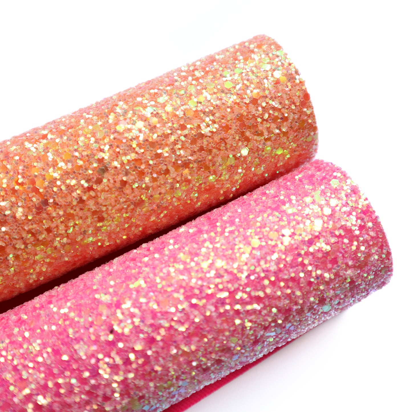 CHUNKY GLITTER FABRIC WATERMELON "GLASS" (FAUX LEATHER) 1 PCS - Luxy Kraft