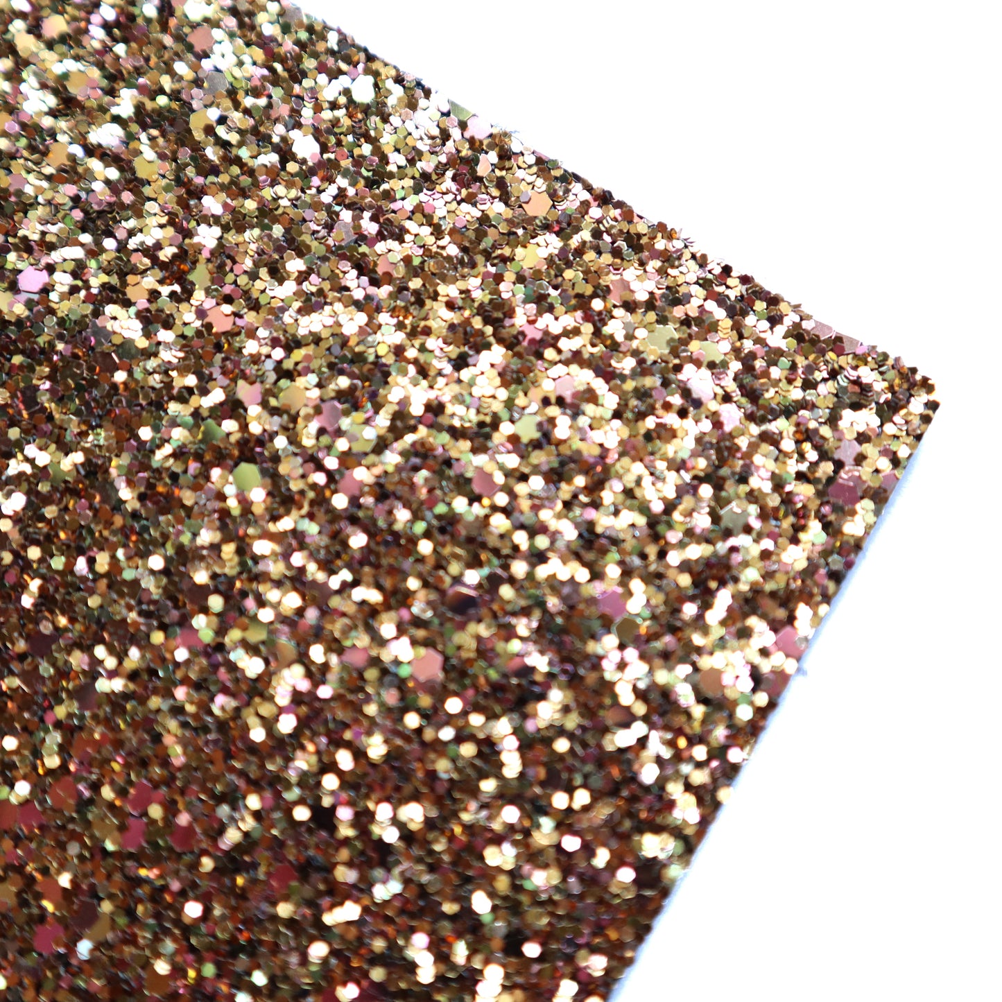 CHUNKY GLITTER FABRIC GOLD (FAUX LEATHER) 1 PCS - Luxy Kraft
