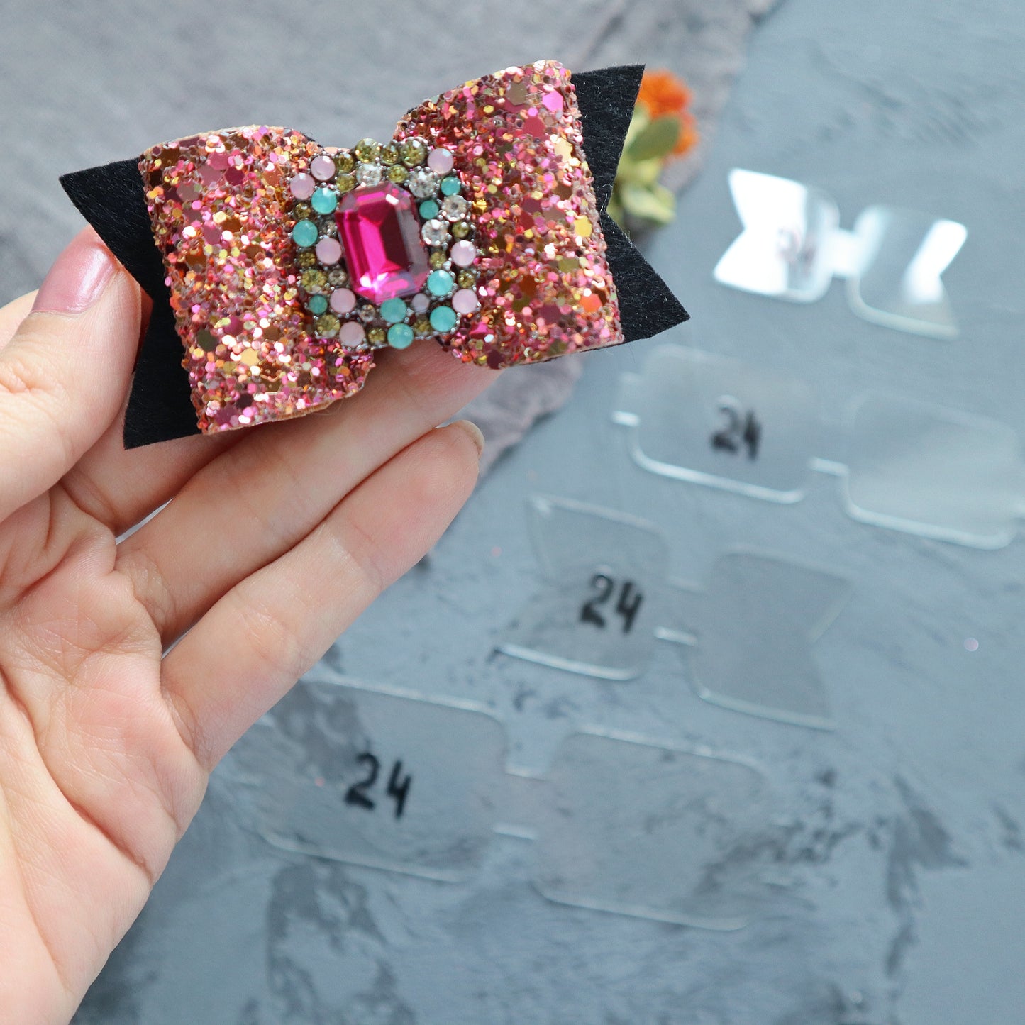 BOW MAKING PLASTIC TEMPLATES N-24 SET OF 4 PCS - Luxy Kraft