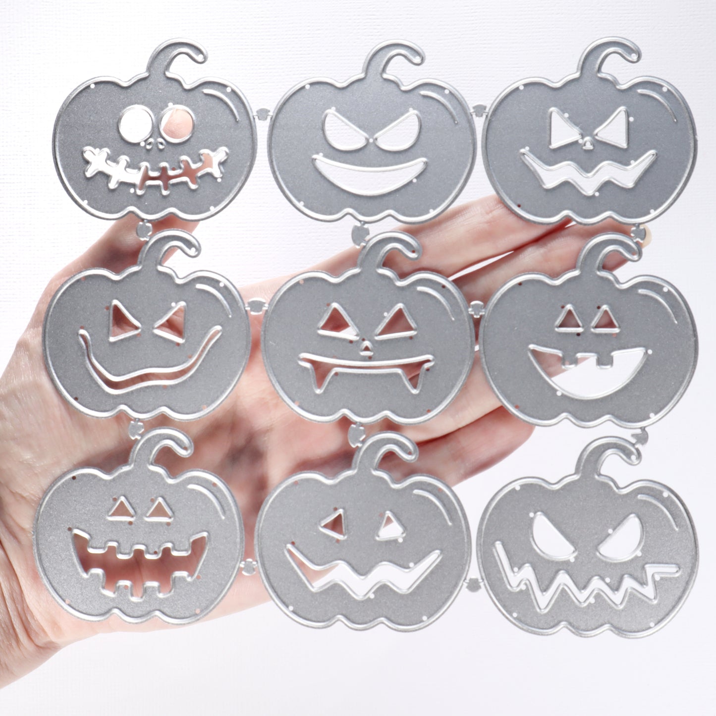 Halloween Pumpkin Metal Cutting Dies Set 9 pcs - Luxy Kraft