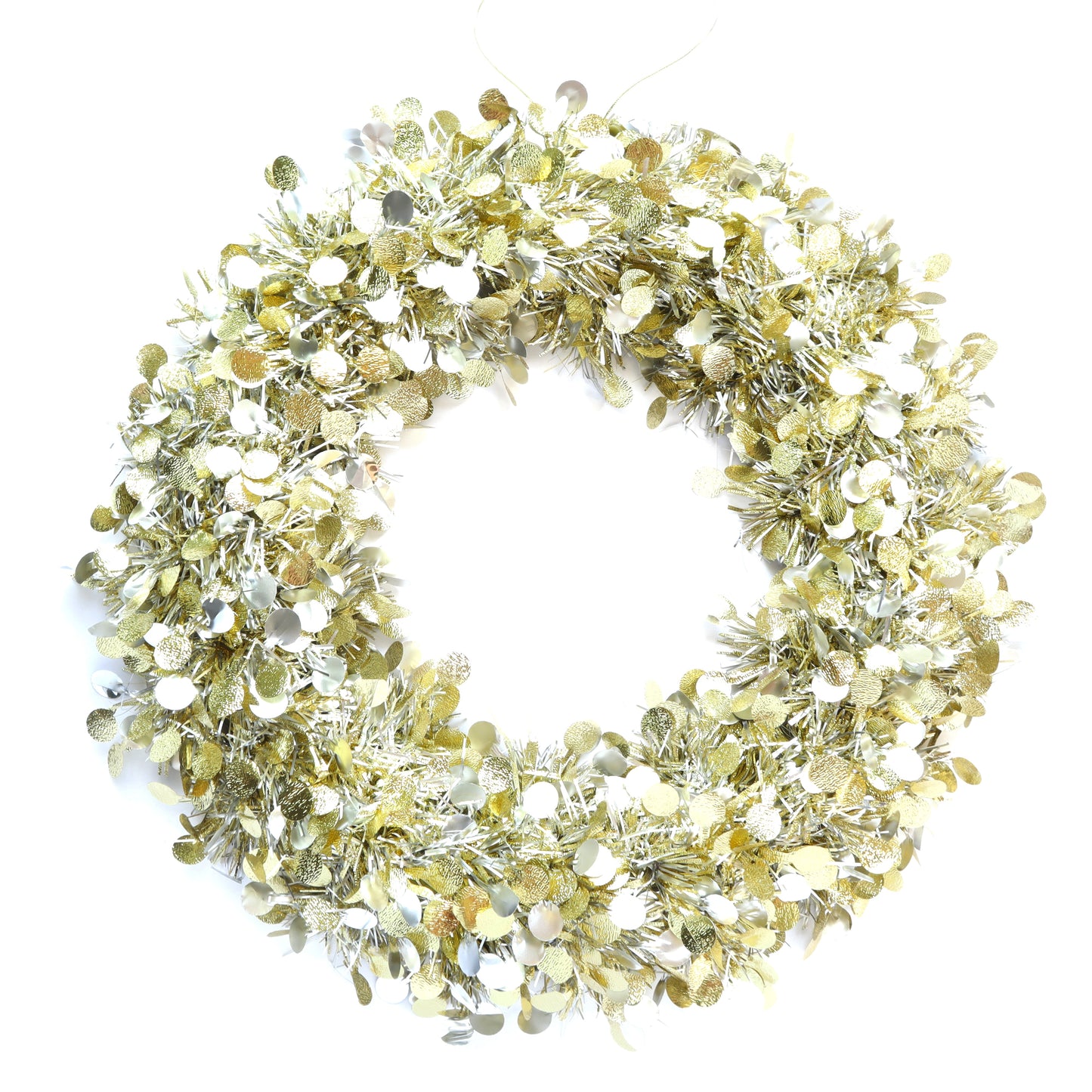 Light blue metallic, Gold metallic Plane base Christmas Wreath Home Decoration 1 pcs - Luxy Kraft
