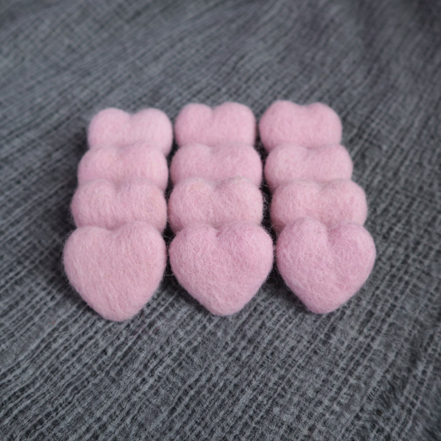 Wool needle felt heart blanks 4.5 cm - Luxy Kraft