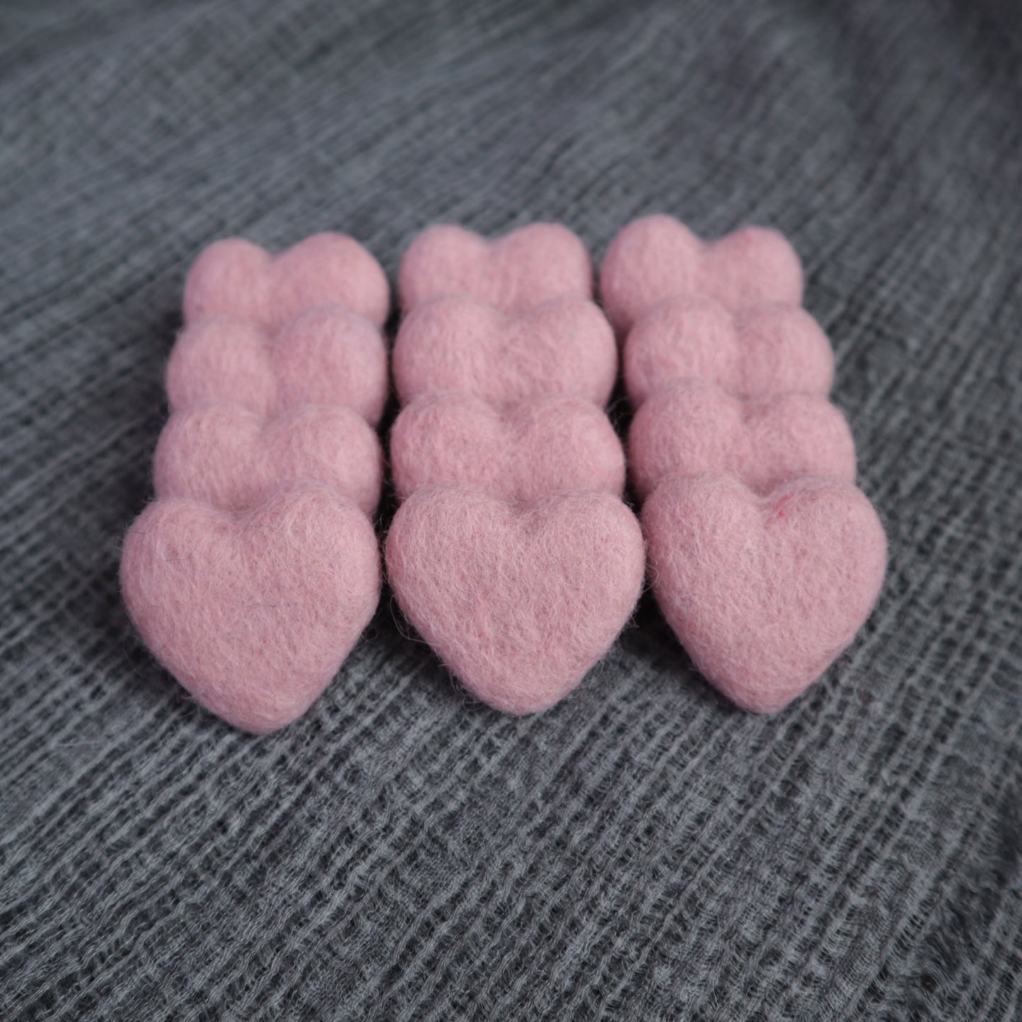 Wool needle felt heart blanks 4.5 cm - Luxy Kraft