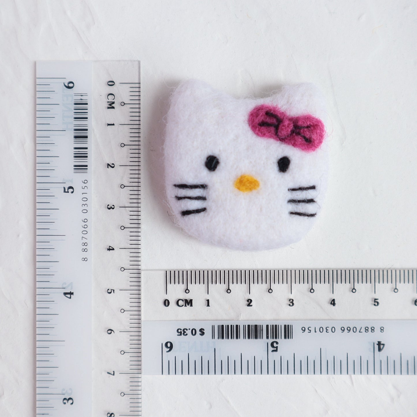 100% Wool needle felt Kitty Cat 3.7 cm - Luxy Kraft