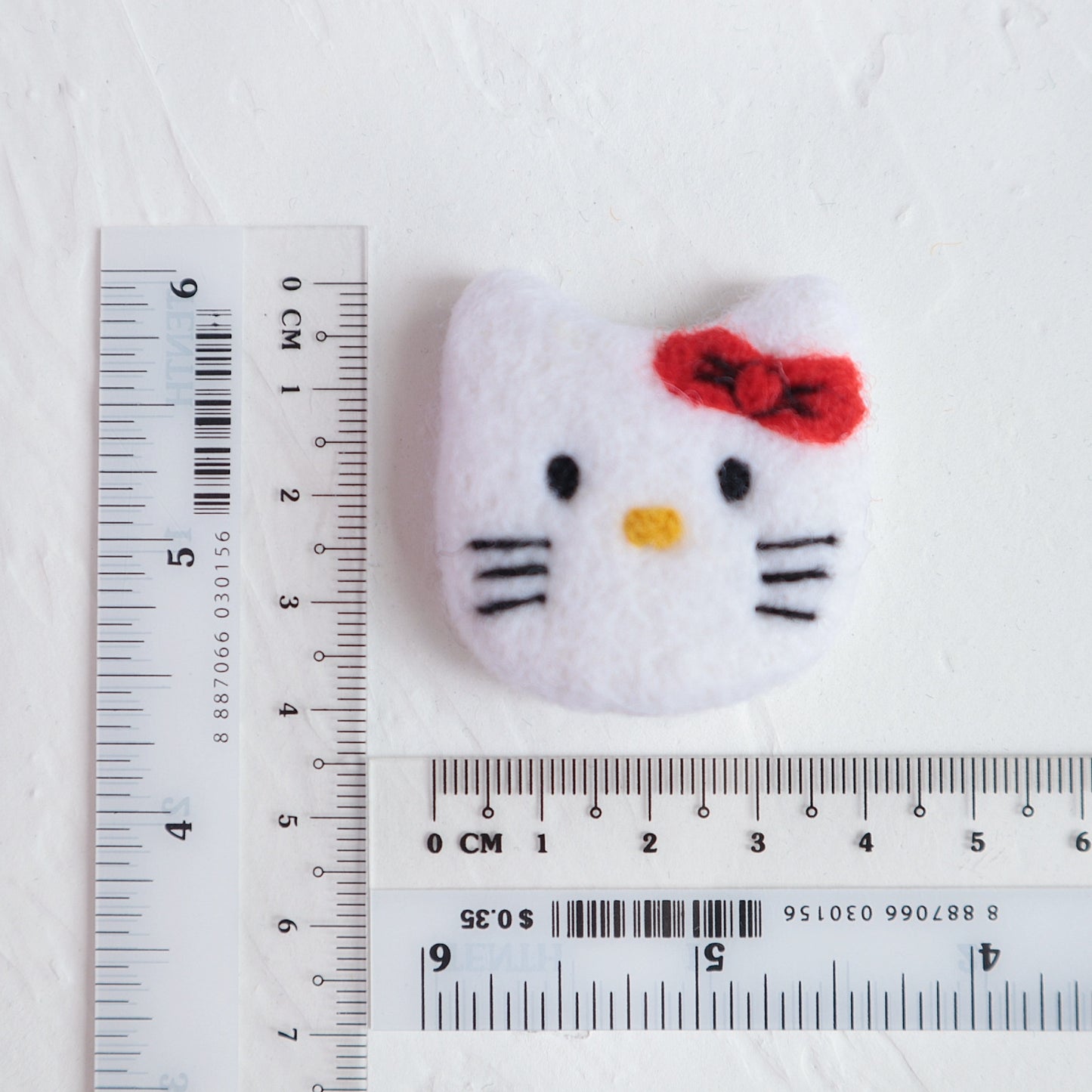 100% Wool needle felt Kitty 3.7 cm - Luxy Kraft