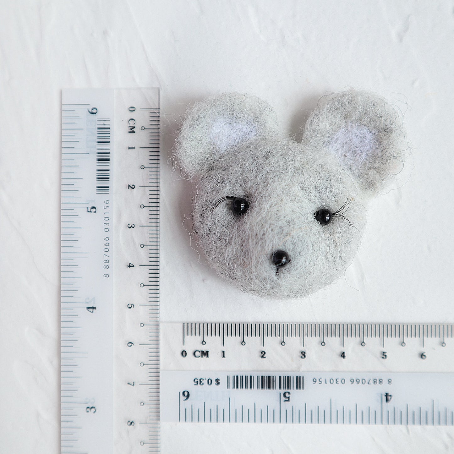 100% Wool needle felt Mouse Forest Animals 4 cm - Luxy Kraft