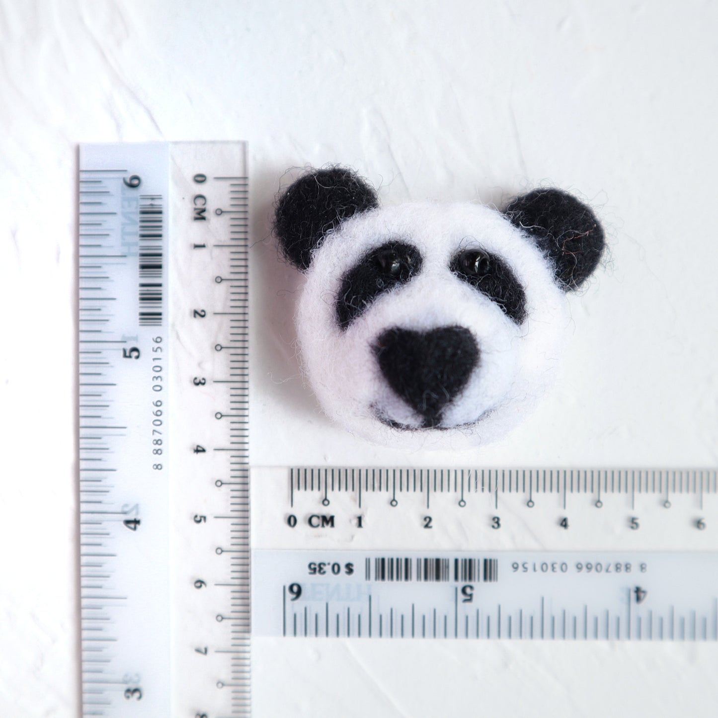 100% Wool needle felt Panda Forest Animals 3.7 cm - Luxy Kraft