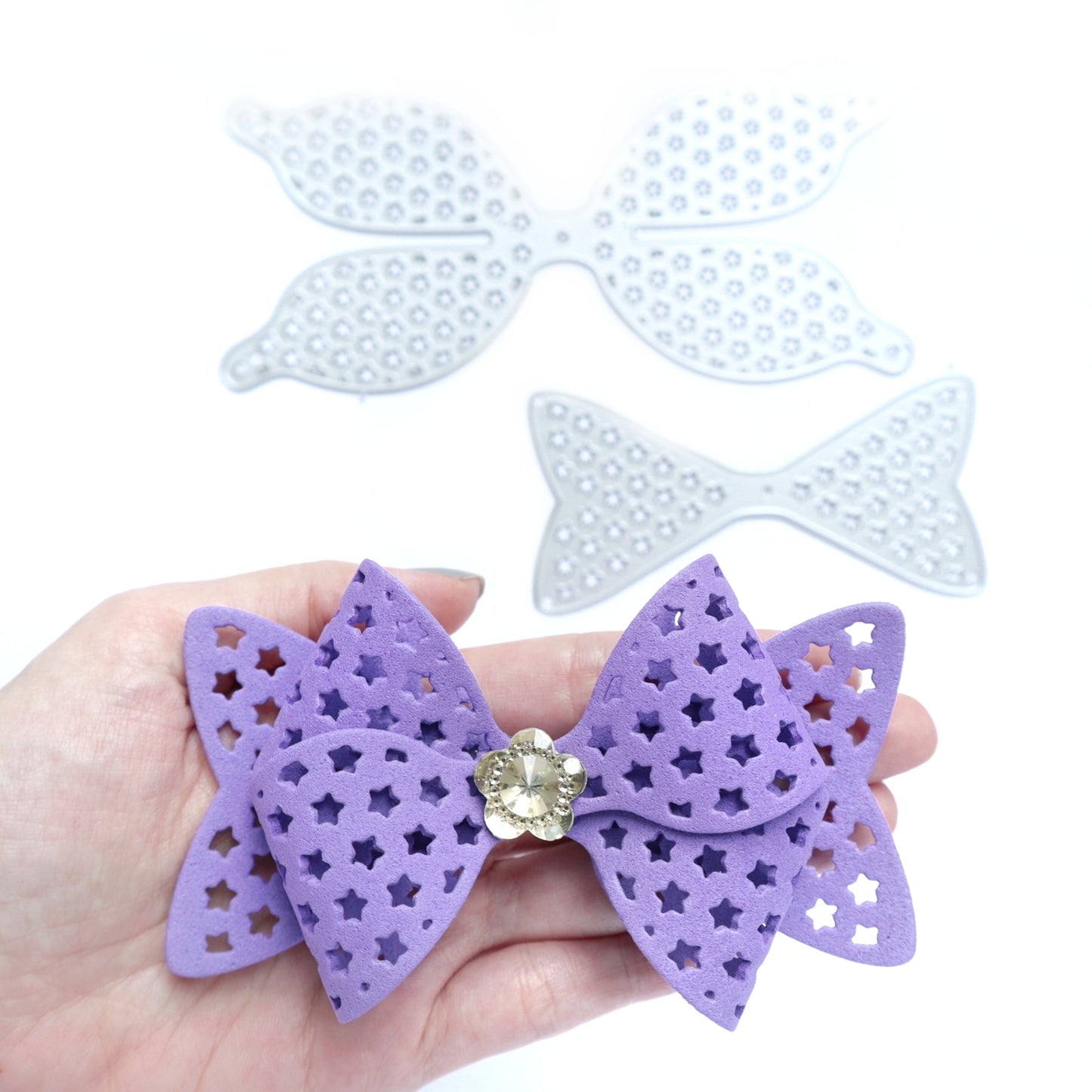 PUNCHED STARS BOW CUTTING DIES BIG SIZE - Luxy Kraft