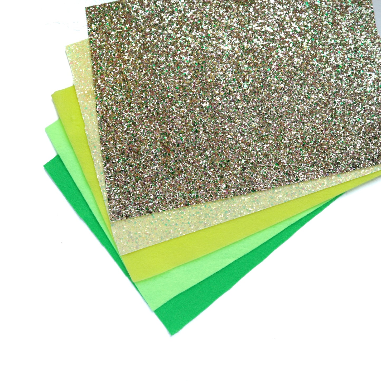 LIME ORANGE SYNTHETIC LEATHER FAUX LEATHER FABRIC AND FELT 20X30 CM 5 PCS SET - Luxy Kraft