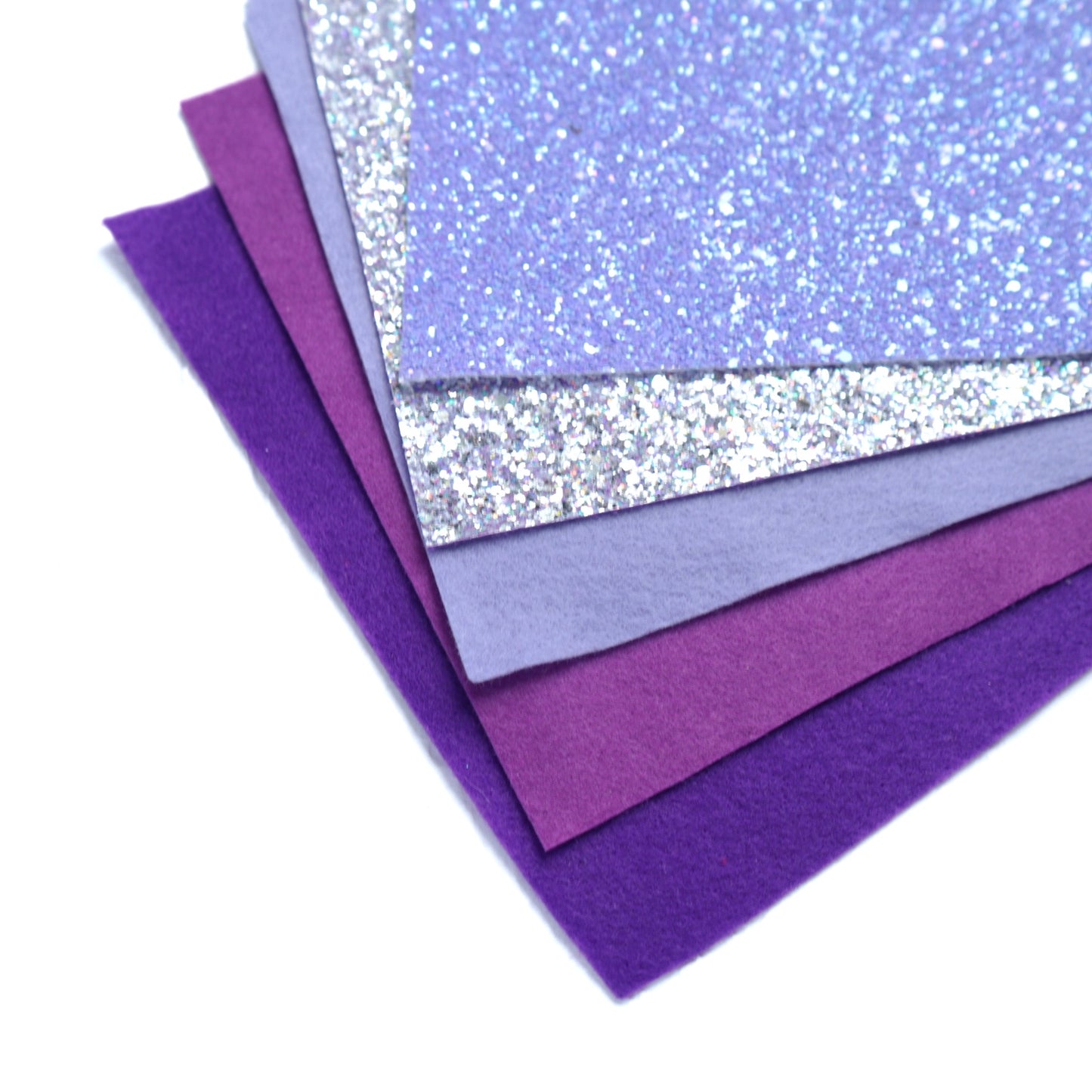 LILAC SYNTHETIC LEATHER FAUX LEATHER FABRIC AND FELT 20X30 CM 5 PCS SET - Luxy Kraft