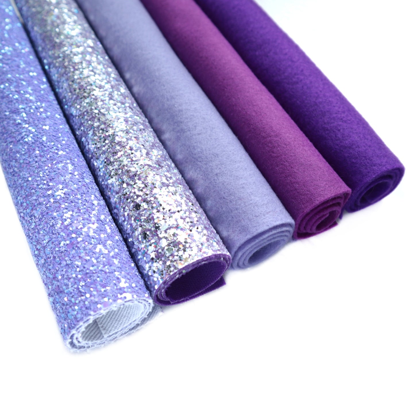 LILAC SYNTHETIC LEATHER FAUX LEATHER FABRIC AND FELT 20X30 CM 5 PCS SET - Luxy Kraft