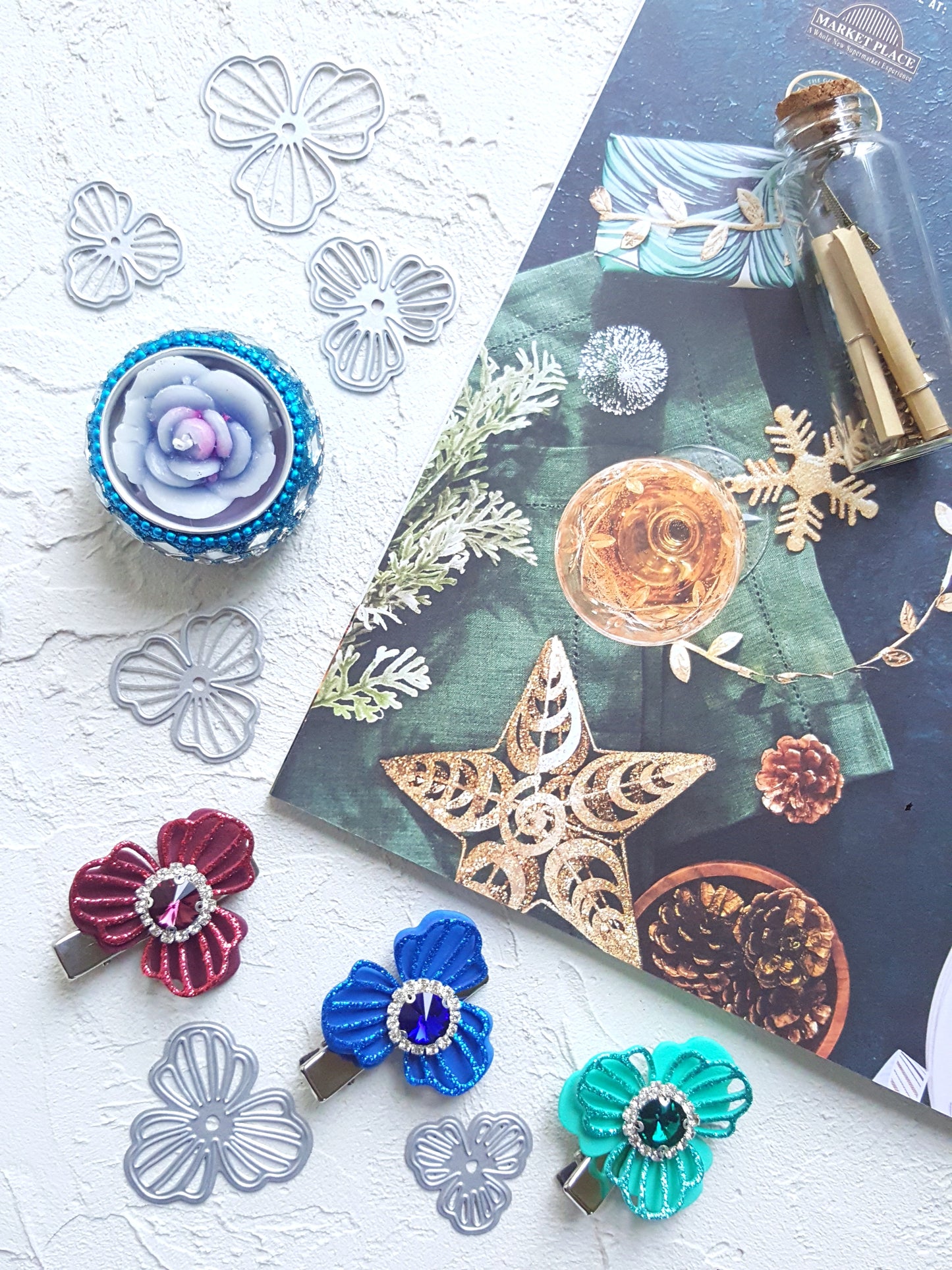 FLOWER CUTTING DIES SET 6 PCS 7.4x10.8 cm - Luxy Kraft