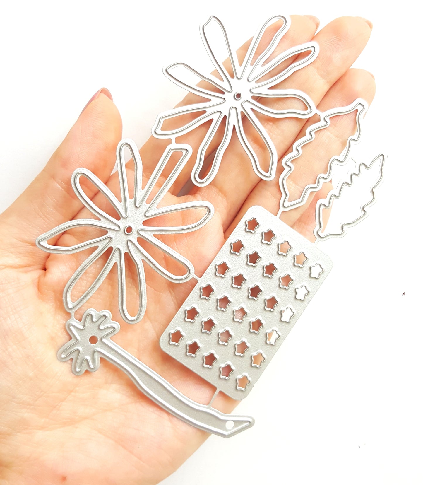BLACK-EYED SUSAN THUNBERGIA FLOWER CUTTING DIES 6 PCS SET 12x8.5 CM - Luxy Kraft
