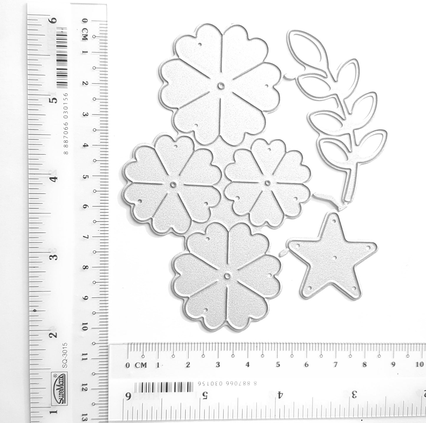 FLOWER LEAF CUTTING DIES 3 PCS SET 10.7X10.5 CM - Luxy Kraft