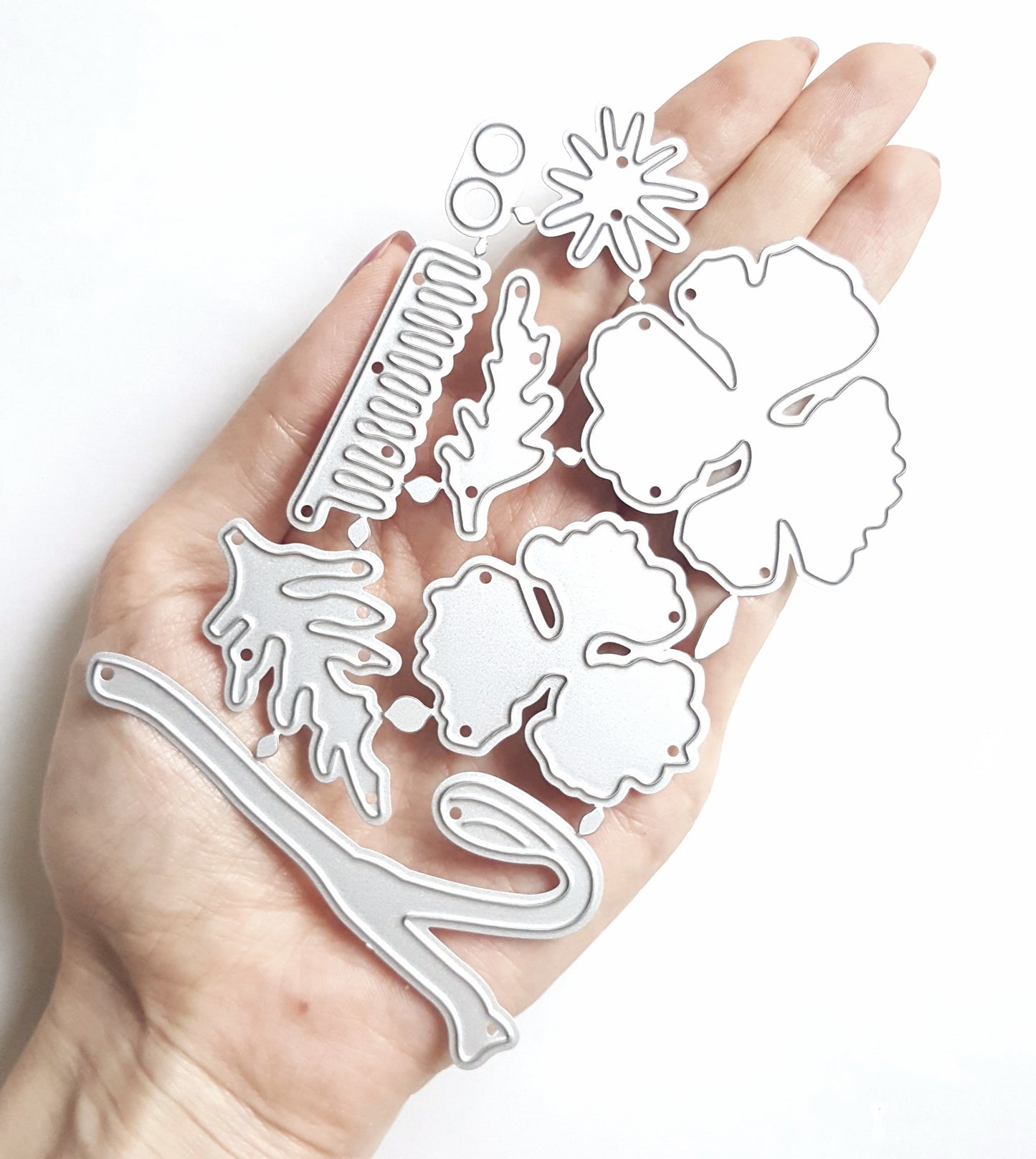 POPPY FLOWER CUTTING DIES 8 PCS SET - Luxy Kraft