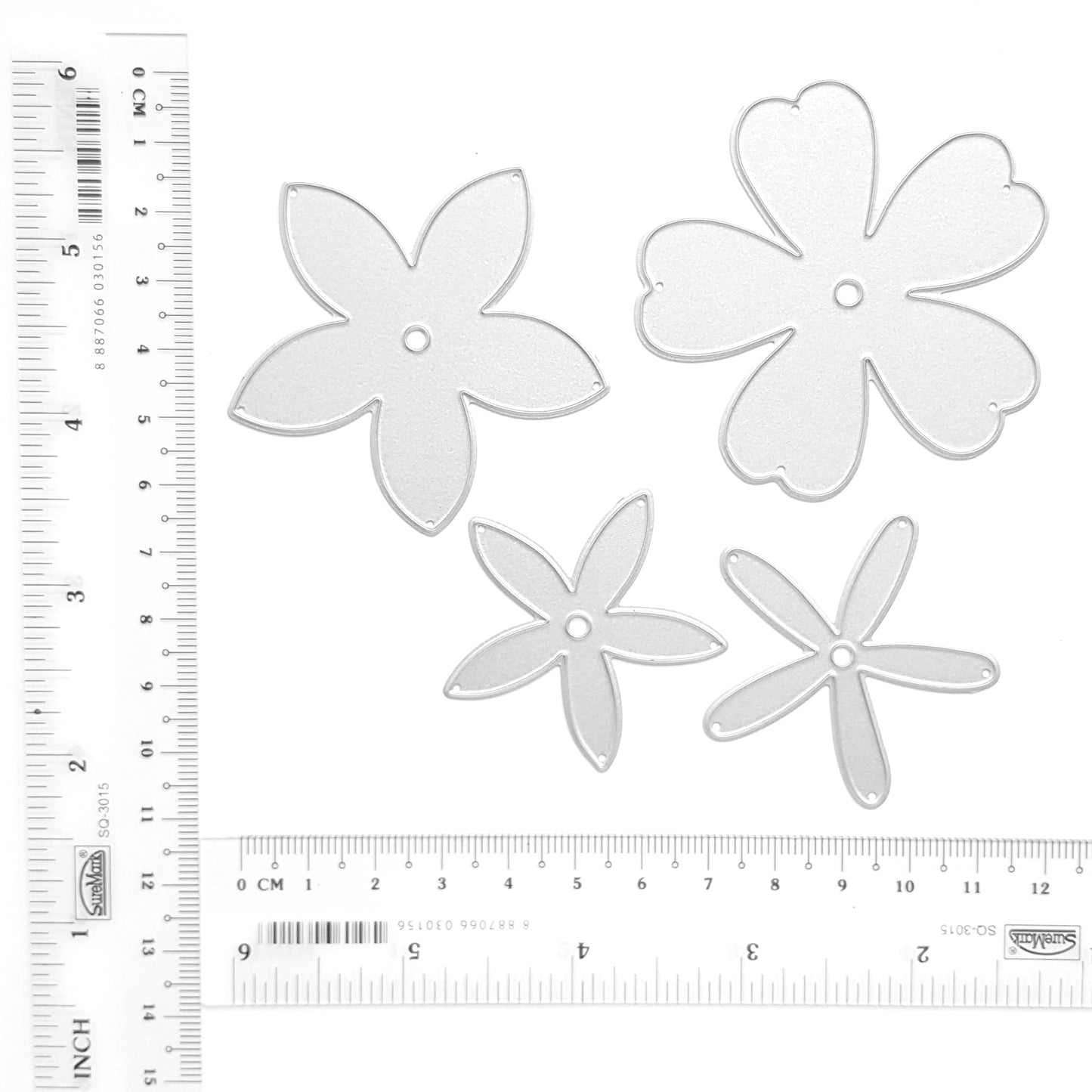 FLOWERS CUTTING DIES 4 PCS SET - Luxy Kraft