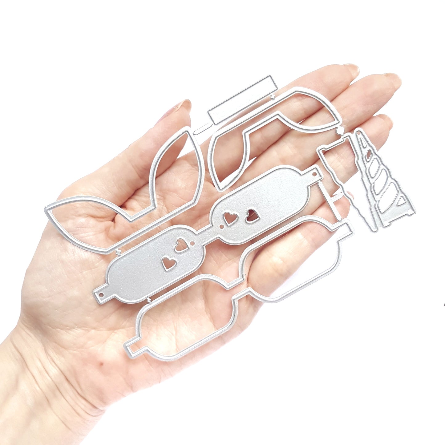 UNICORN HEART BOW CUTTING DIES 6 PCS SET - Luxy Kraft