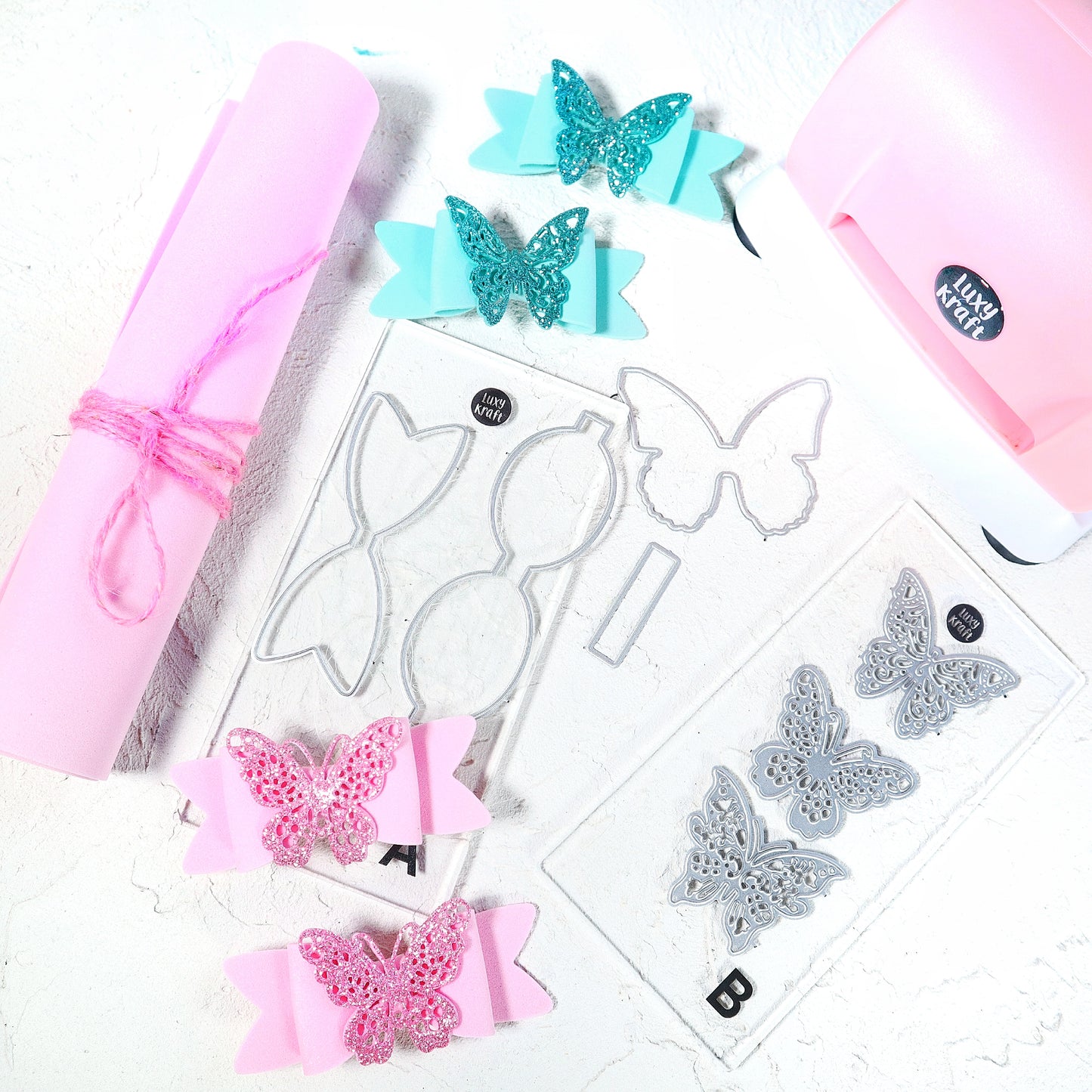 Bow butterfly cutting dies set - Luxy Kraft