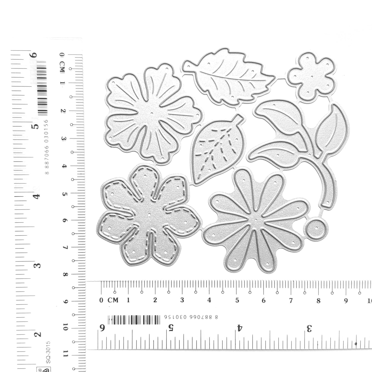 FLOWERS LEAVES CUTTING DIES 8 PCS SET - Luxy Kraft