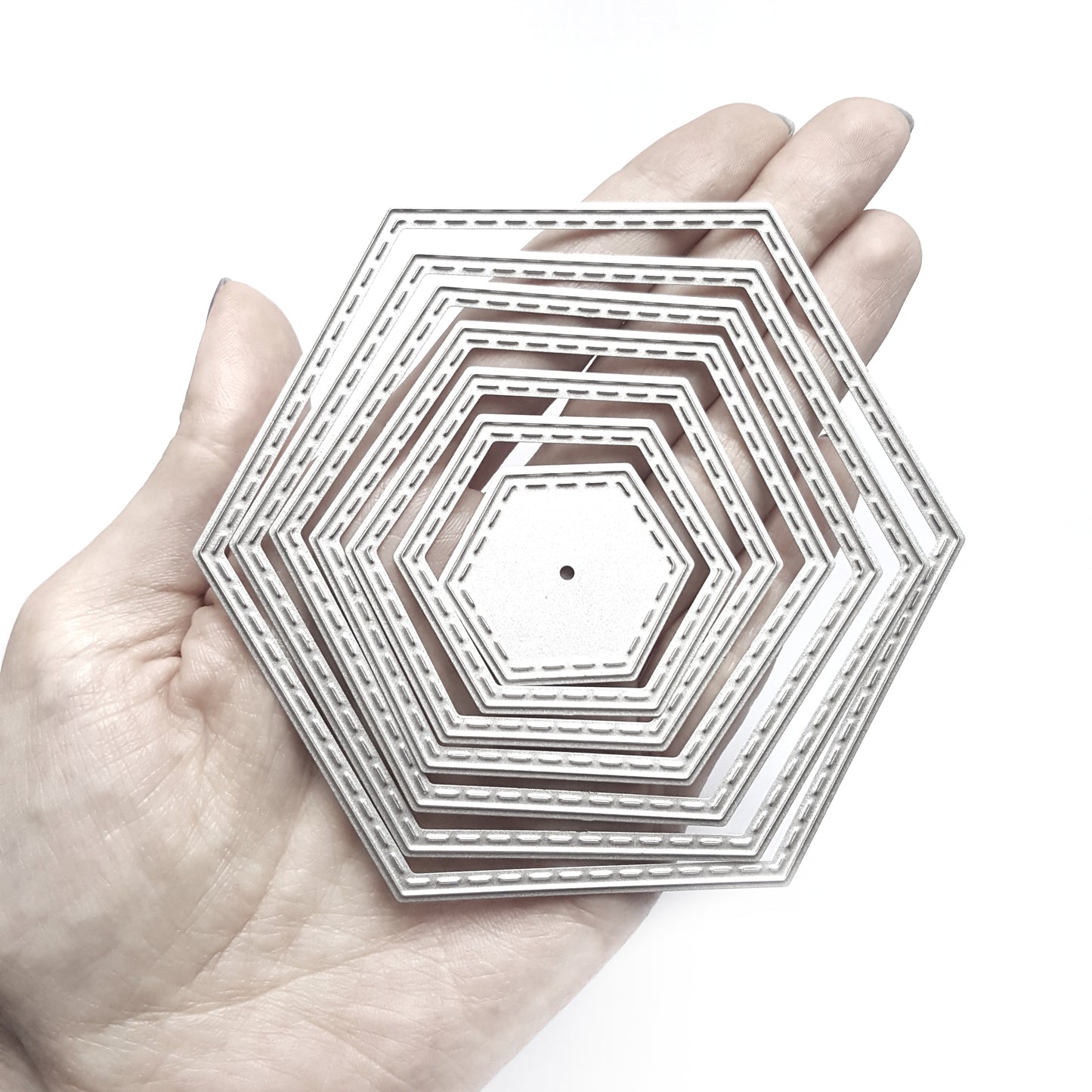 HEXAGON FRAME CUTTING DIES 7 PCS SET - Luxy Kraft