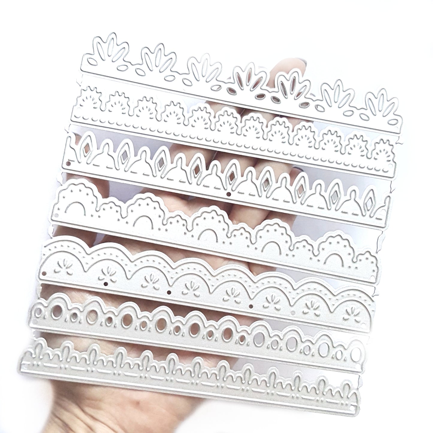 LACE BORDER SCRAPBOOKING PARTTEN FOR CARDMAKING CUTTING DIES 7 PCS SET - Luxy Kraft