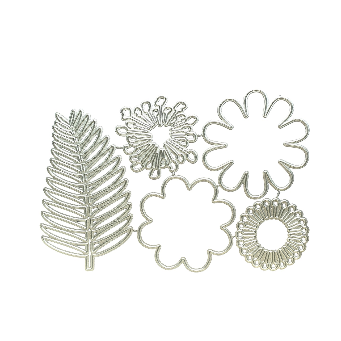 FLOWER STAMENS LEAVES CUTTING DIES 5 PCS SET - Luxy Kraft