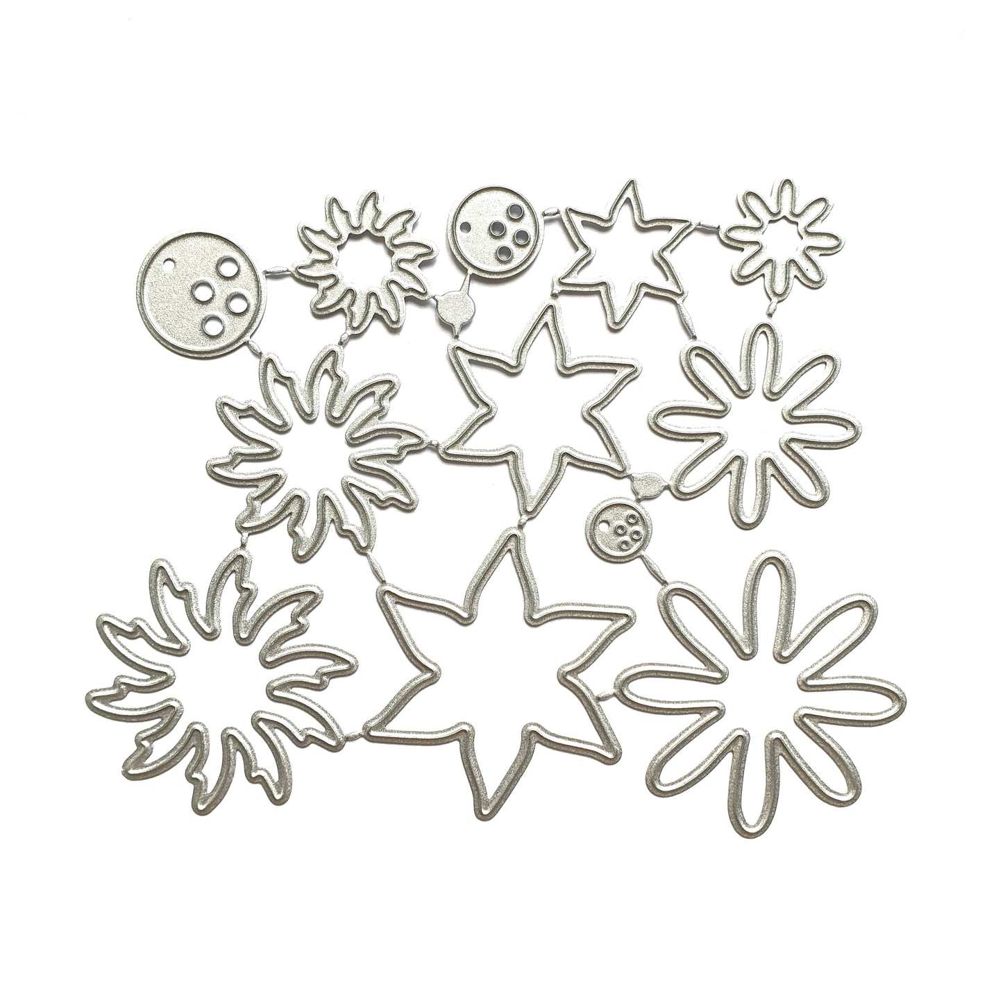 FLOWER LEAVES CUTTING DIES 12 PCS SET - Luxy Kraft