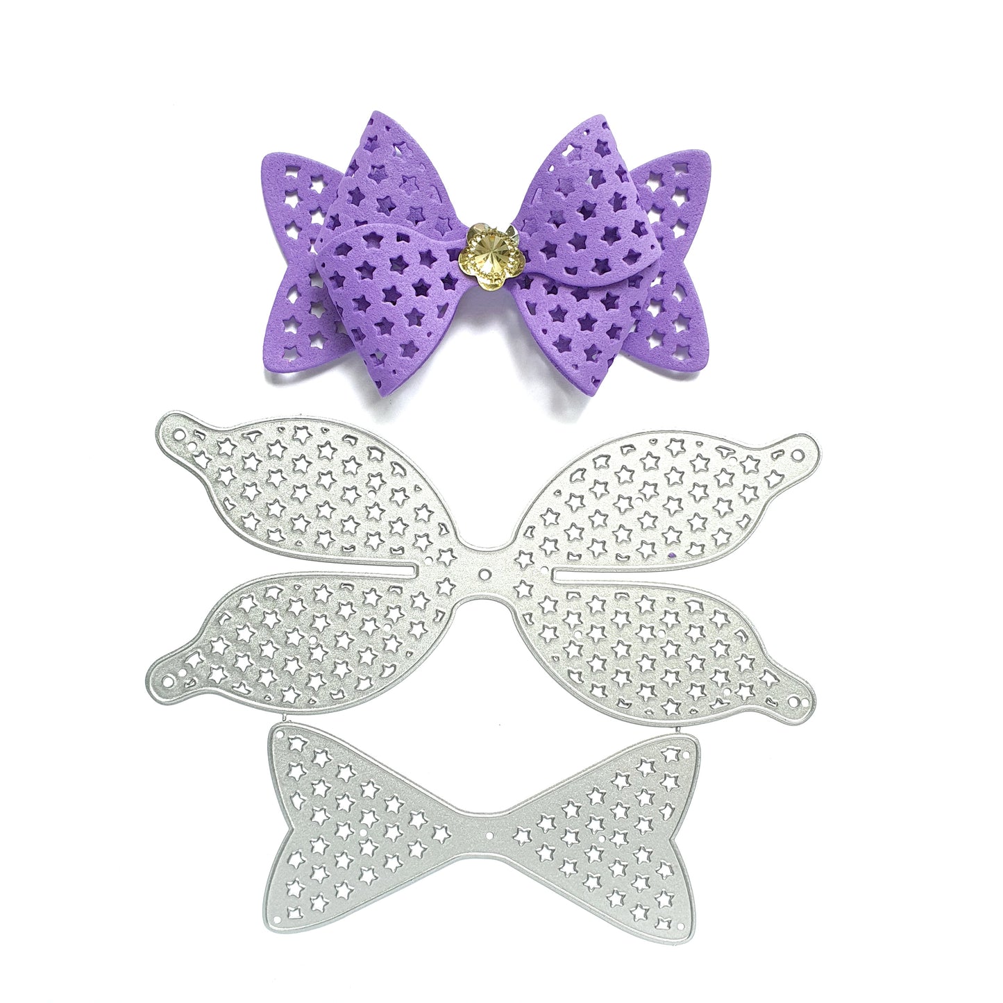 PUNCHED STARS BOW CUTTING DIES BIG SIZE - Luxy Kraft