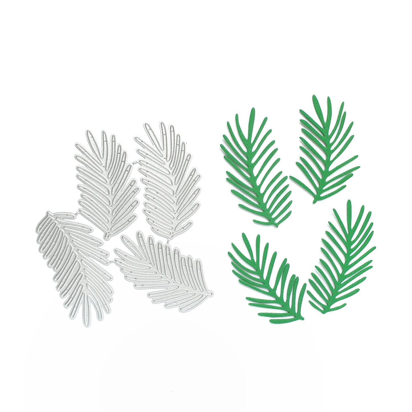 Fir tree Leaves Metal Cutting Dies 4 Pcs set - Luxy Kraft