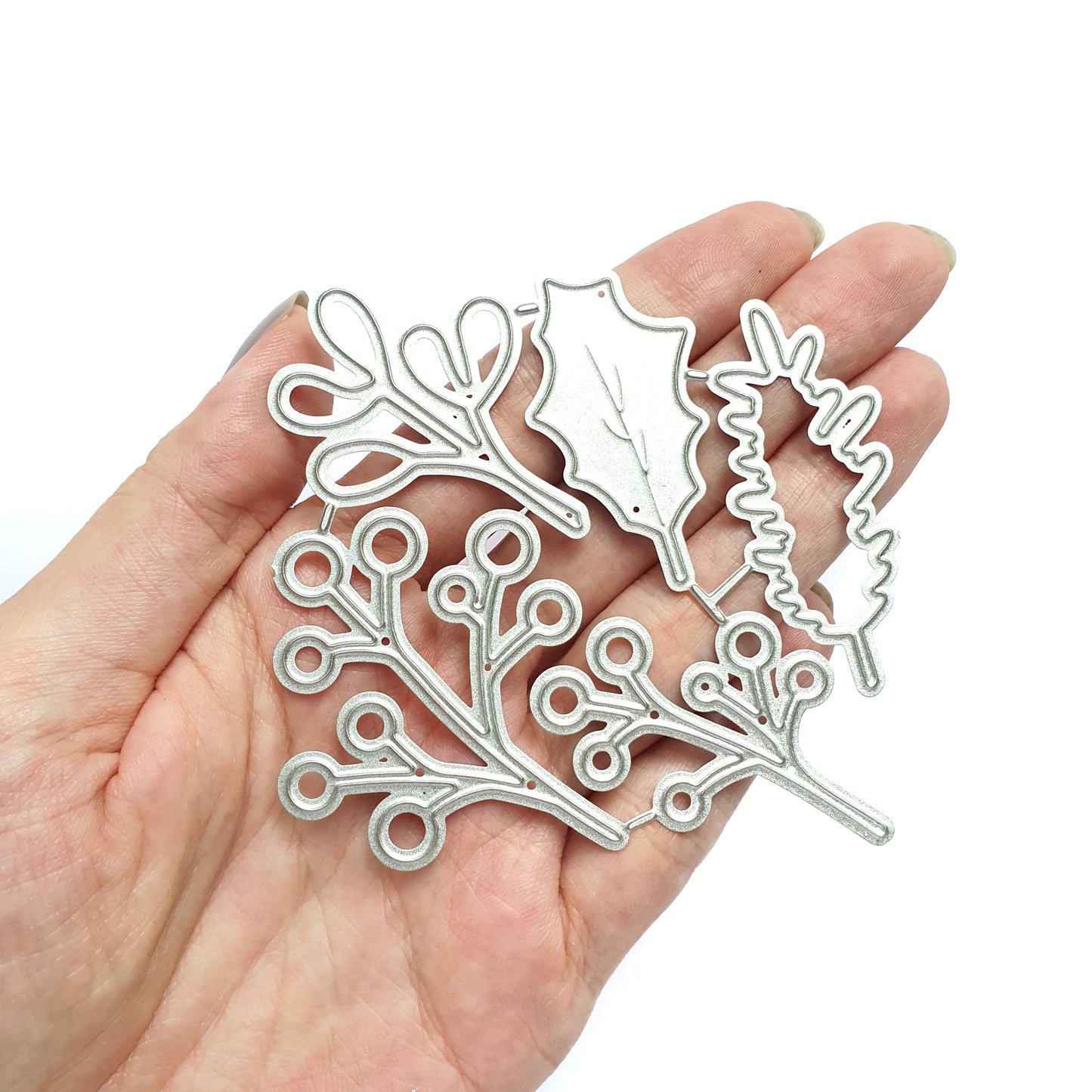 Christmas Leaves Metal Cutting Dies 5 pcs set - Luxy Kraft