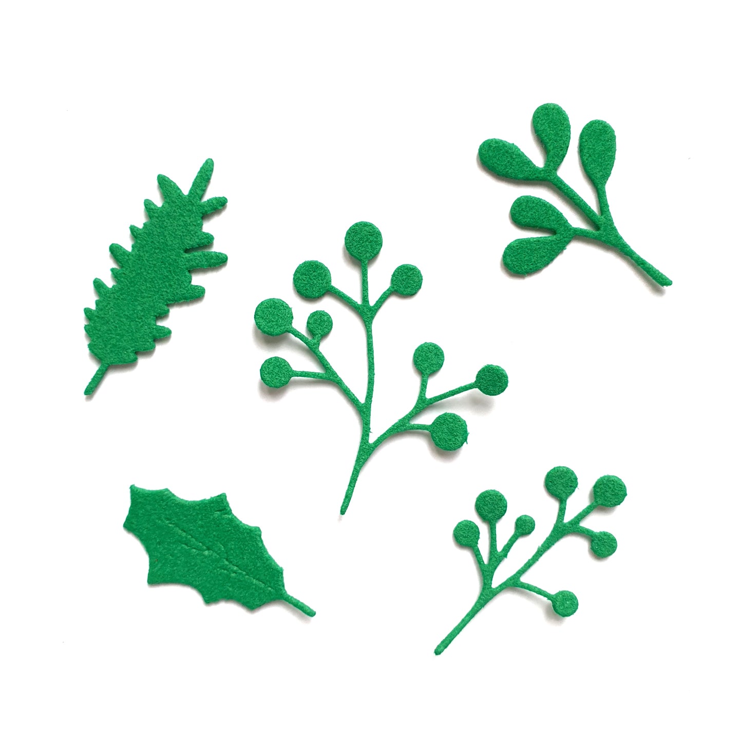 Christmas Leaves Metal Cutting Dies 5 pcs set - Luxy Kraft