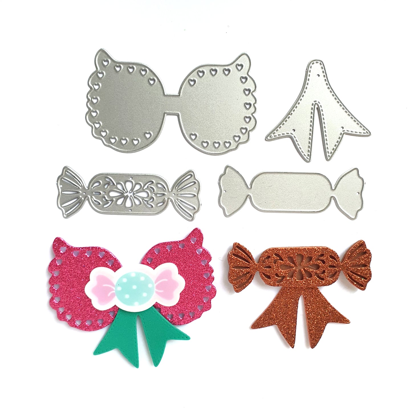 Halloween Candy Wings Bow Metal Cutting Dies 4 pcs set S size - Luxy Kraft