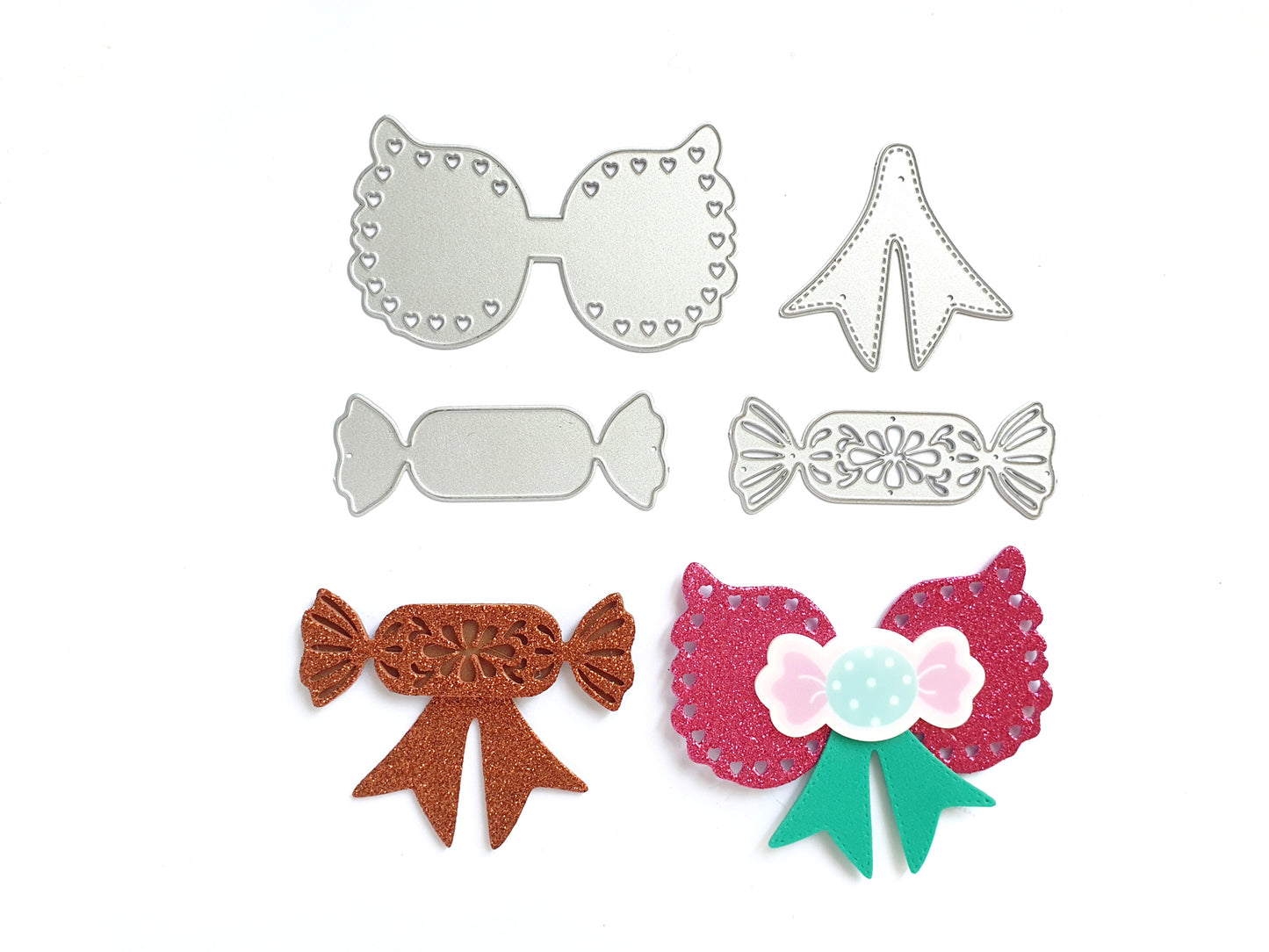 Halloween Candy Wings Bow Metal Cutting Dies 4 pcs set S size - Luxy Kraft