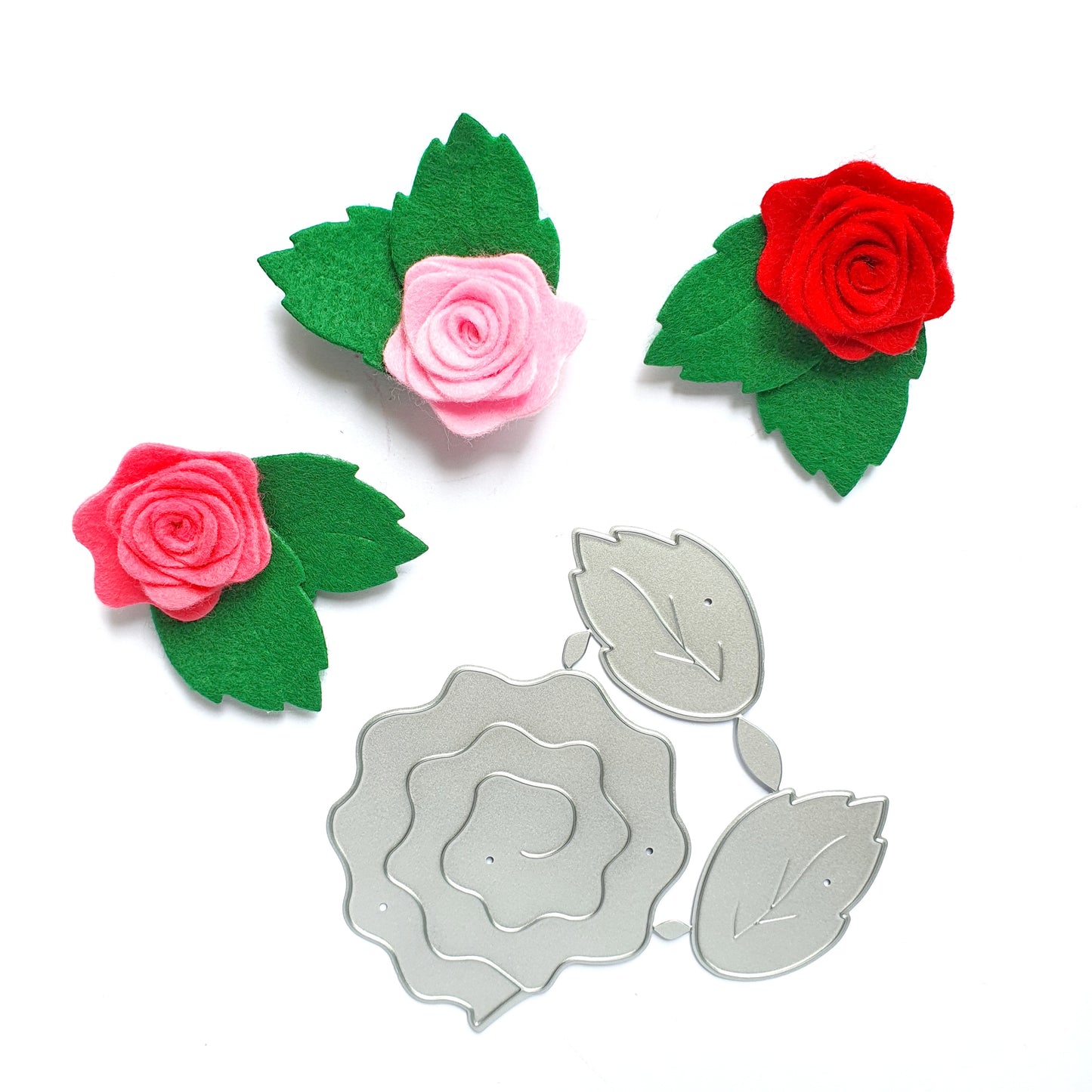 ROSE SPIRAL FLOWER LEAVES CUTTING DIES - Luxy Kraft