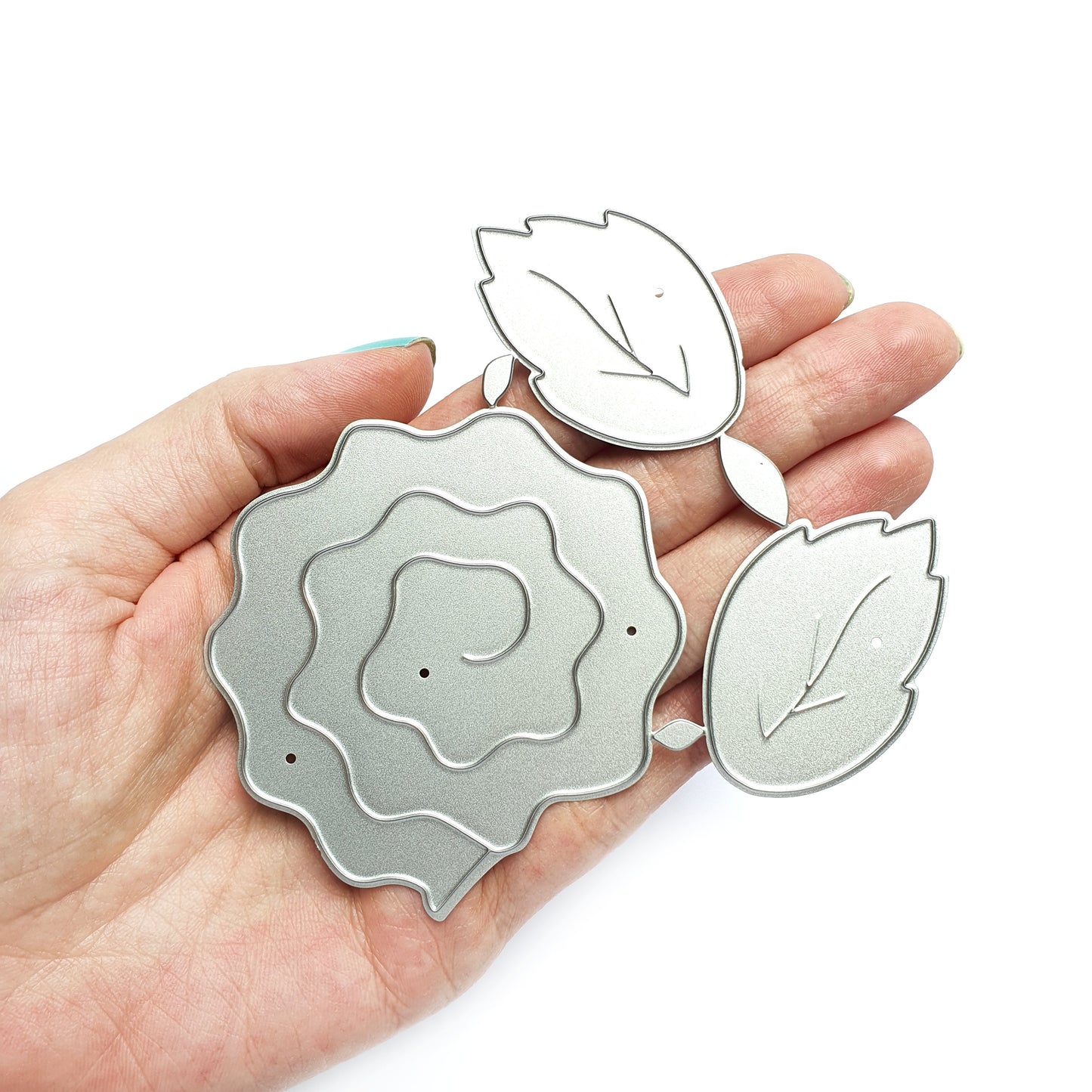 ROSE SPIRAL FLOWER LEAVES CUTTING DIES - Luxy Kraft