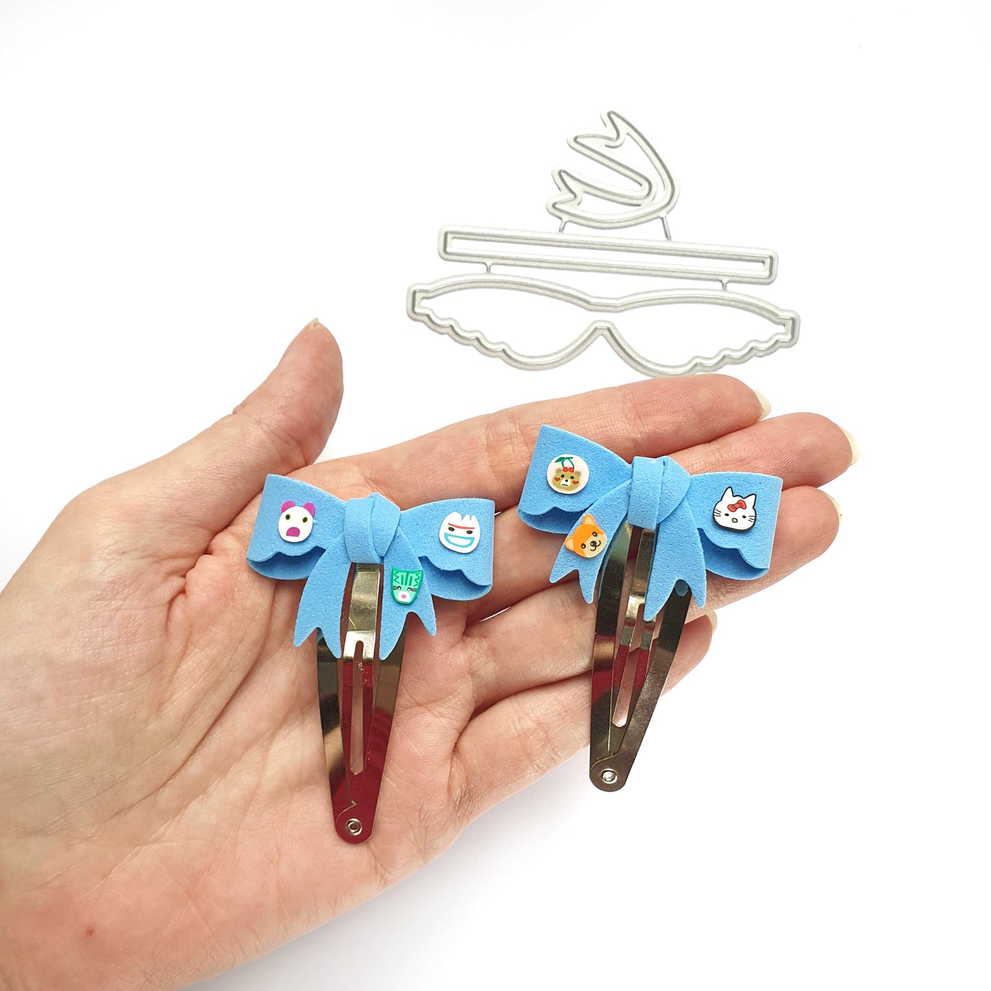Bow shape metal cutting dies DIY hairclip N-470 - Luxy Kraft