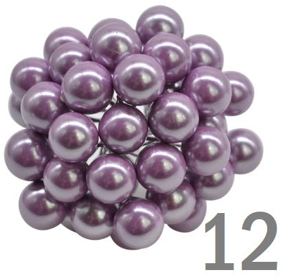 BERRIES STAMEN METALLIC, GLOSSY, GLITTER, MATTE POLKA 50 PCS 12 MM - Luxy Kraft
