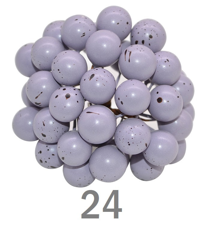BERRIES STAMEN METALLIC, GLOSSY, GLITTER, MATTE POLKA 50 PCS 12 MM - Luxy Kraft