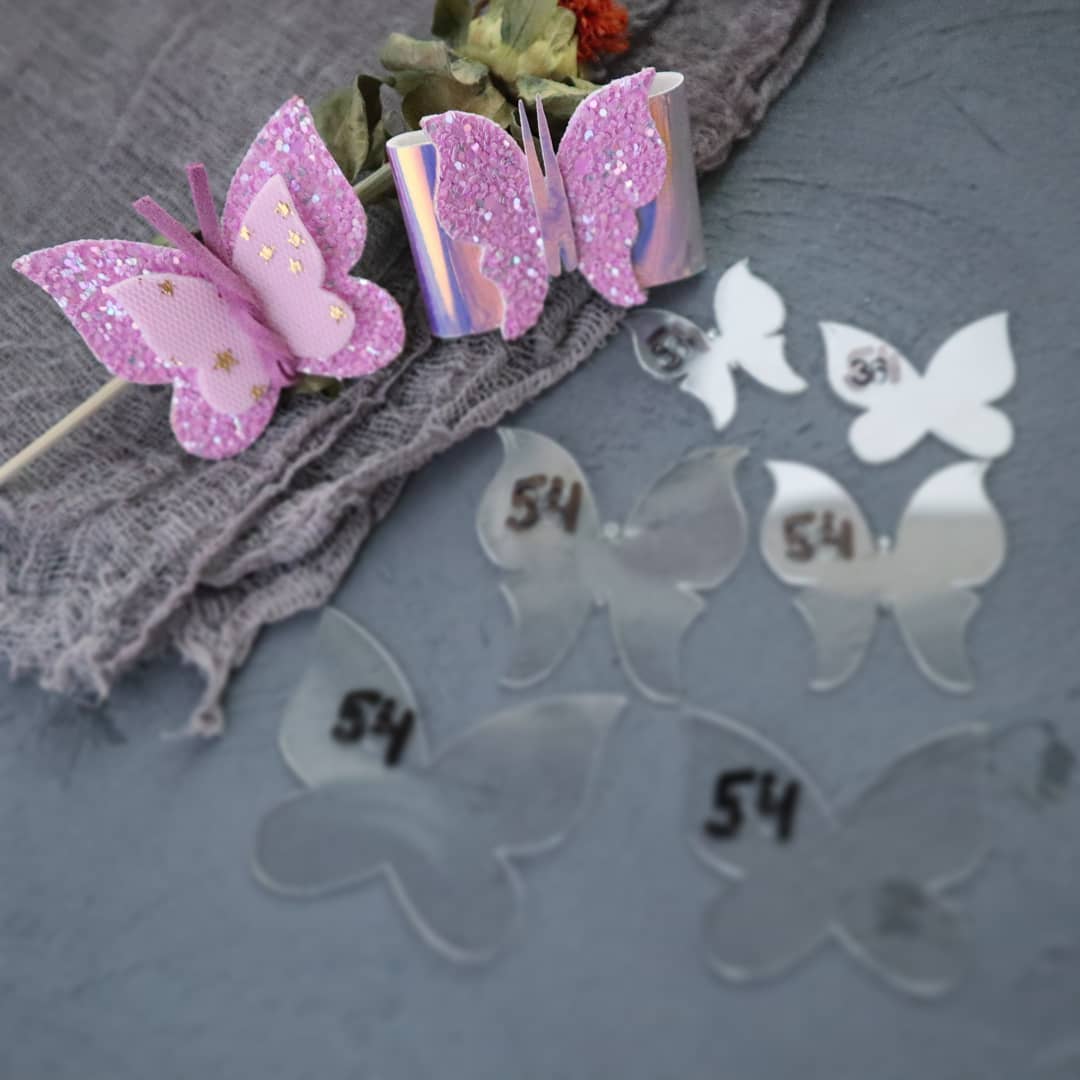 BOW BUTTERFLY MAKING PLASTIC TEMPLATES N-54 SET OF 6 PCS - Luxy Kraft