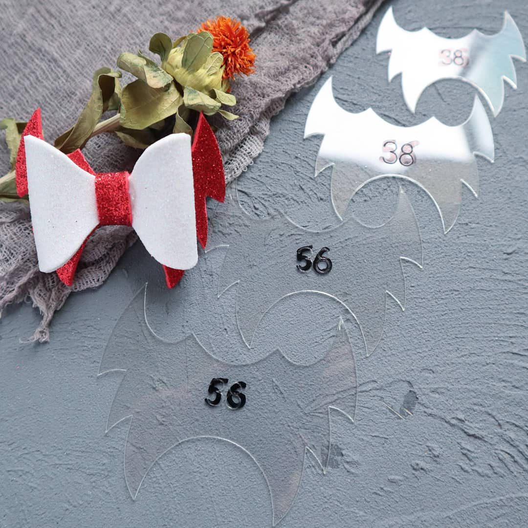 BOW MAKING PLASTIC TEMPLATES N-56 SET OF 4 PCS - Luxy Kraft