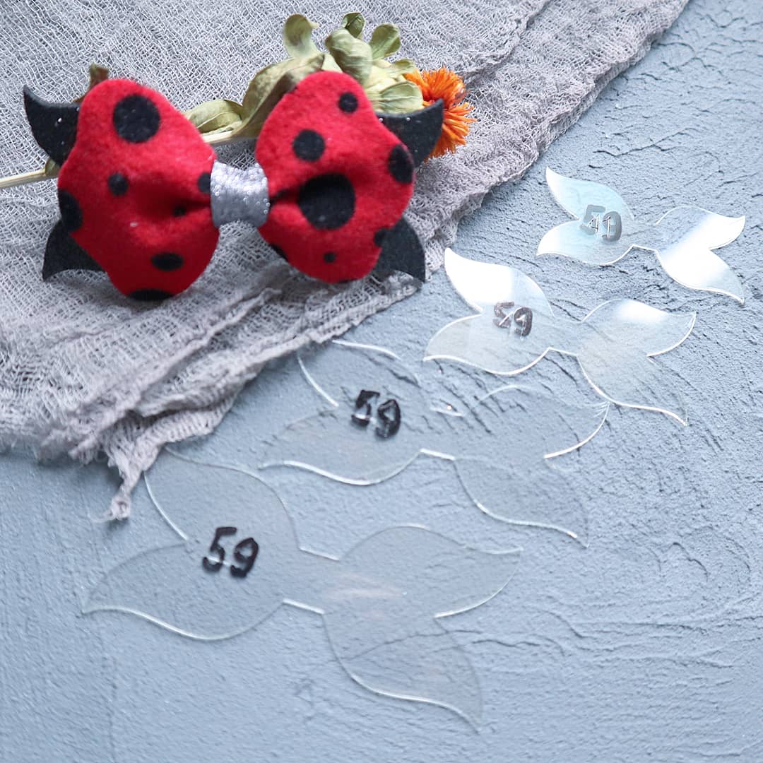 BOW MAKING PLASTIC TEMPLATES N-59 SET OF 4 PCS - Luxy Kraft