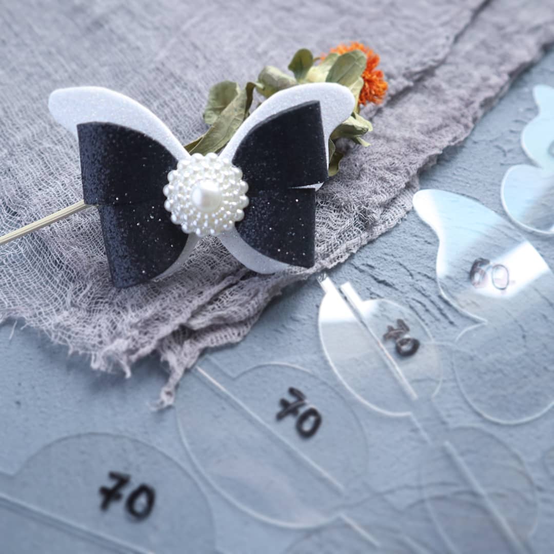 BOW BUTTERFLY MAKING PLASTIC TEMPLATES N-67 AND N-70 - Luxy Kraft
