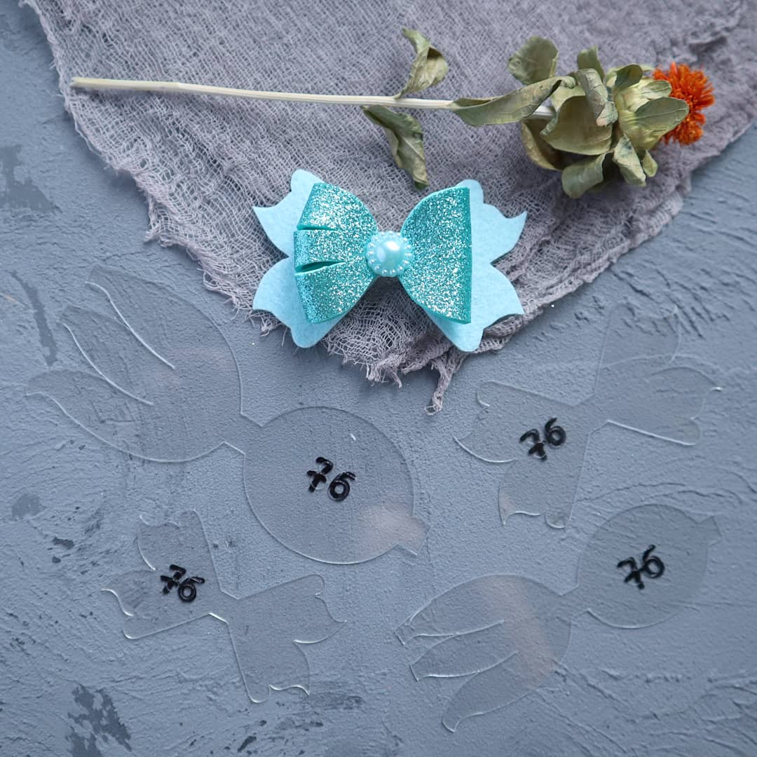 BOW MAKING PLASTIC TEMPLATES N-76 SET OF 4 PCS - Luxy Kraft
