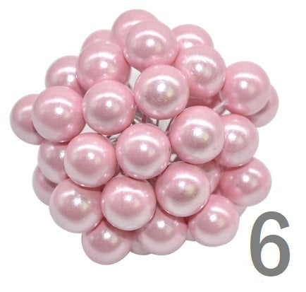BERRIES STAMEN METALLIC, GLOSSY, GLITTER, MATTE POLKA 50 PCS 12 MM - Luxy Kraft