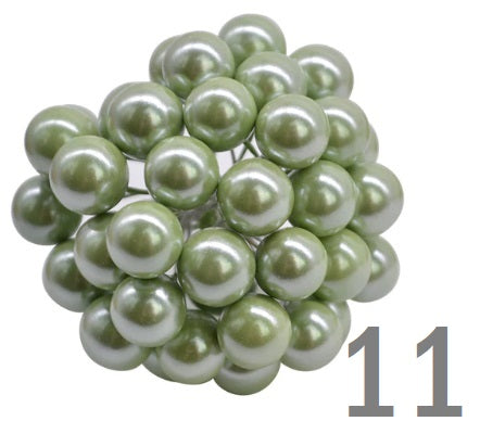 BERRIES STAMEN METALLIC, GLOSSY, GLITTER, MATTE POLKA 50 PCS 12 MM - Luxy Kraft